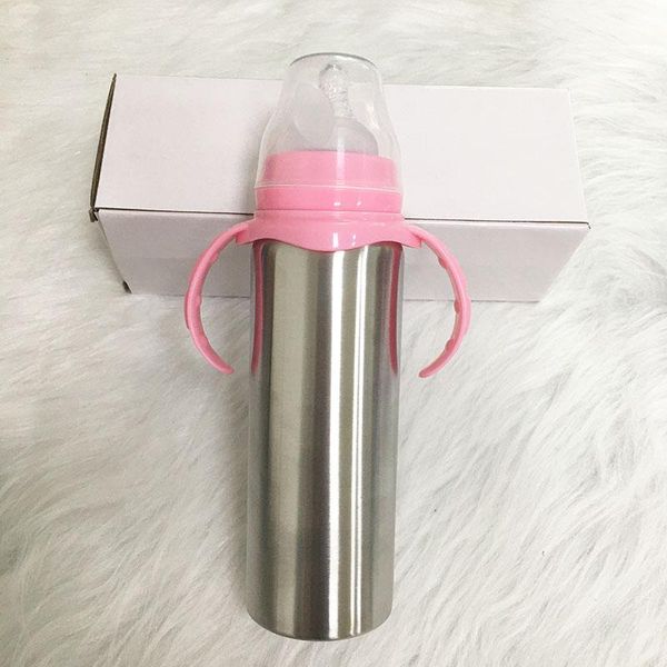 6oz 8 унций из нержавеющей стали Sippy Cup для детей с водой бутылка вакуумная изолированная бутылка для молока с ручкой