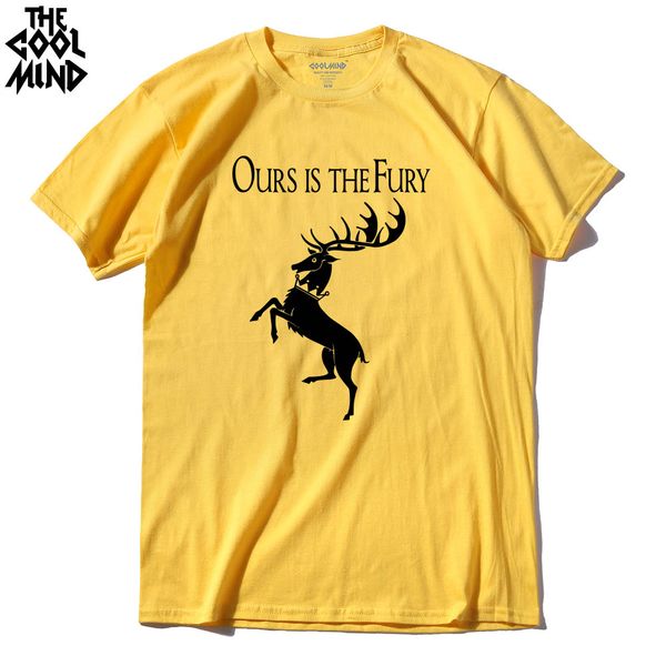 

coolmind ga0119a 100% cotton game of thrones men t shirt ours is the fury men's tee shirts men t-shirt tee shirt