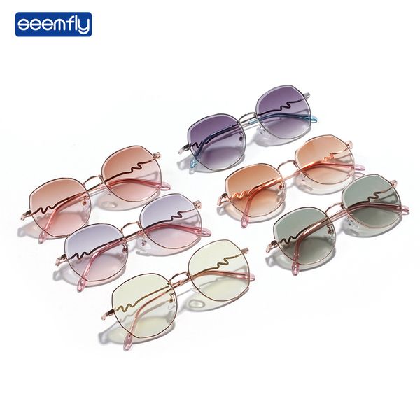 

seemfly fashion round sunglasses summer candy color sun glasses for women small frame soft sunshades personality legs spectacles, White;black