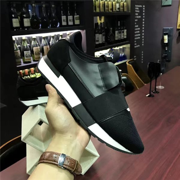 

2017 luxury design brand designer flats genuine leather men sneakers mens runners women skateboard casual shoes womens, Black