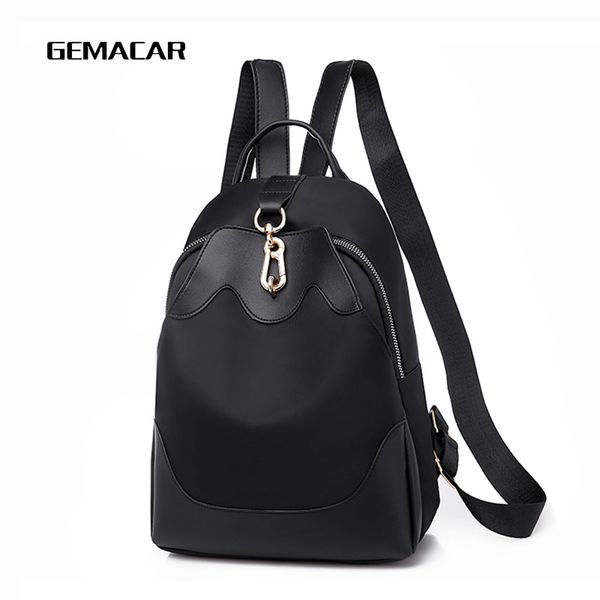 

new casual women's backpack oxford cloth waterproof fashion elegant simple bag personality female lightweight wild soft