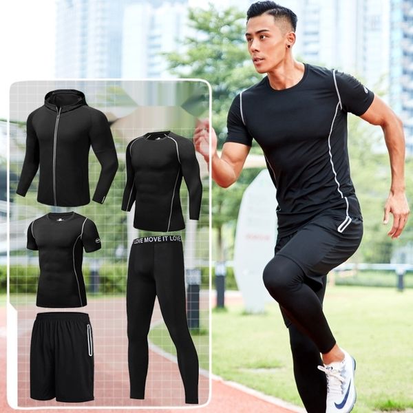 

men's sports basketball sports sportswear sportswearnew men's fitness suit outdoor running basketball suit quick-drying gym five-p