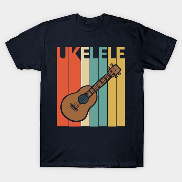 

men t-shirt vintage retro ukelele gift tshirt women t shirt men cotton tees harajuku