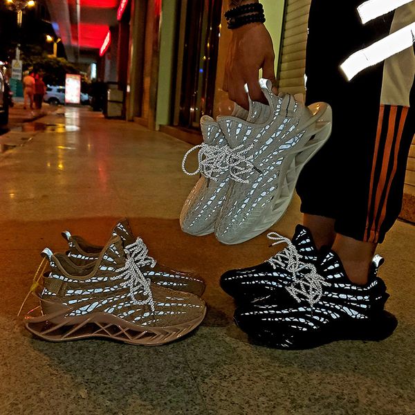 

sport shoes men sneakers trainning shoes mesh lace-up chaussure fashion mesh breathable blades reflective