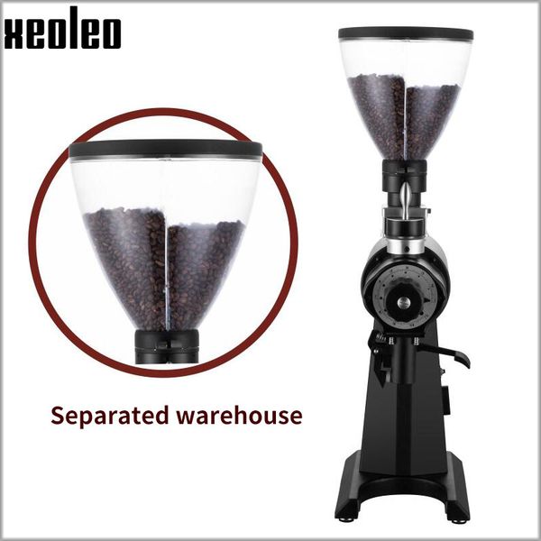 

xeoleo commercial coffee grinder 1000w electric coffee grinding machine flat burr espresso machine bean milling