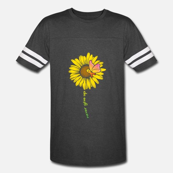 

sunflower and butterfly multiple sclerosis t shirt men custom tee shirt round neck family anti-wrinkle fashion summer style kawaii shirt