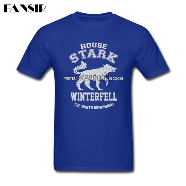 

house stark game of thrones men t-shirts fashion shirts male 100% cotton short sleeve over size clothes for guys