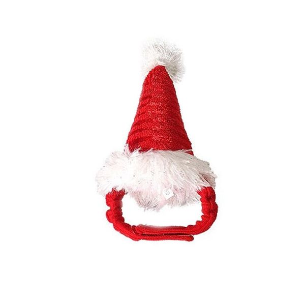 

winter red santa claus christmas hat warm puppy hat headdress for puppy dog cat christmas supplies 11.8