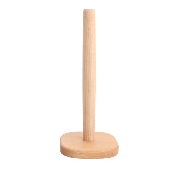 

wooden storage kitchen tools holder round rack organizer paper towel stand