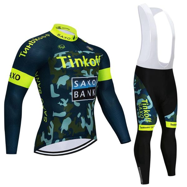 

2020 pro team pns autumn men's cycling jersey set long sleeve mtb bike cycle clothing wear bib gel pad suit ropa de ciclismo, Black;blue