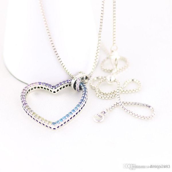 

the latest fashion brand s925 necklace heart-shaped silver necklace for fashion women and couples gifts come with box