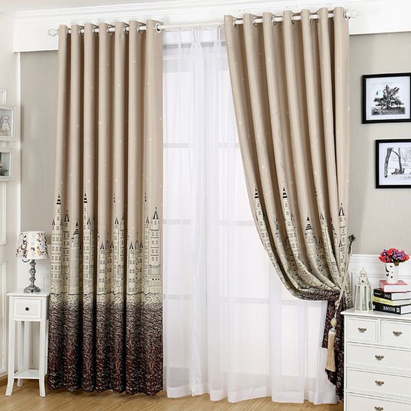 

blackout спальня silver штамповка window home decor замок тяжелое толстые занавес