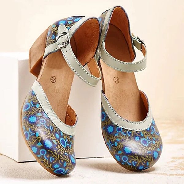 

sandals women buckle strap pu ladies square fashion high heel sandal female casual flower shoes woman round toe footwear 2021, Black