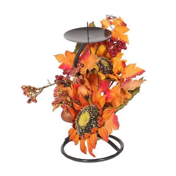 

iron art rotating shape candle holder desksimulation maple leaf bar wedding
