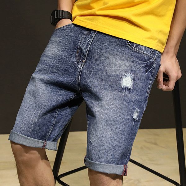 

men's jeans plus size 28-42 men shorts casual blue denim summer dropship man