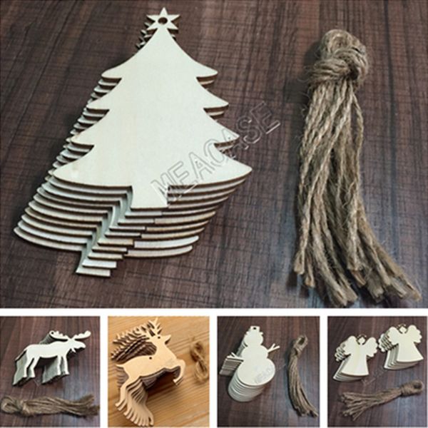 

christmas wooden decoration crafts snowman christmas stocking elk angel wood chip home christmas tree decoration small pendant d83104