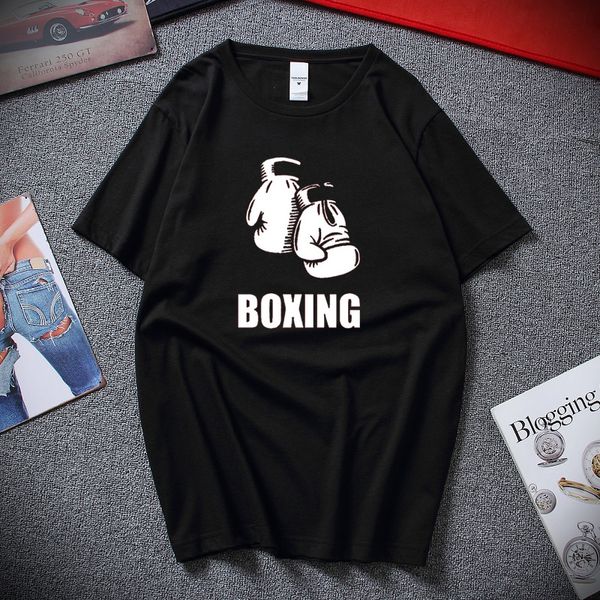 

new summer fashion streetwear funny t-shirt cool men boxing gloves t shirt for men 100% cotton short sleeves men tshirt