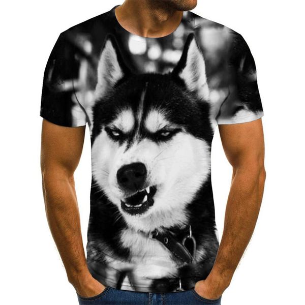 

men wolf cool male animal printing male 3d print shirts harajuku horror oversized men clothing