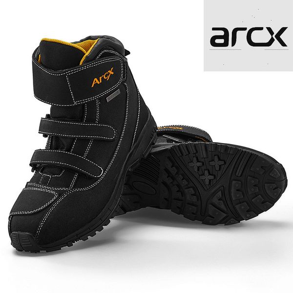 

arcx mens motorcycle leather boot boots off-road waterproof racing shoes chopper cruiser touring riding hiking sports