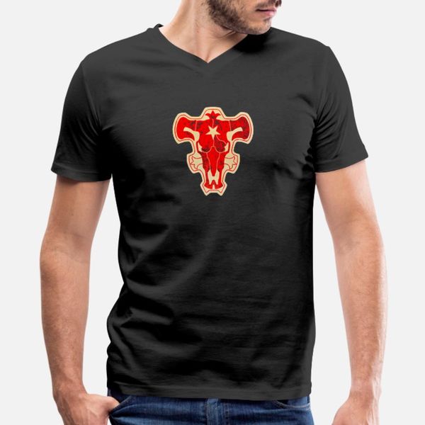 

black clover black bulls t shirt men custom cotton o-neck leisure sunlight authentic spring original shirt
