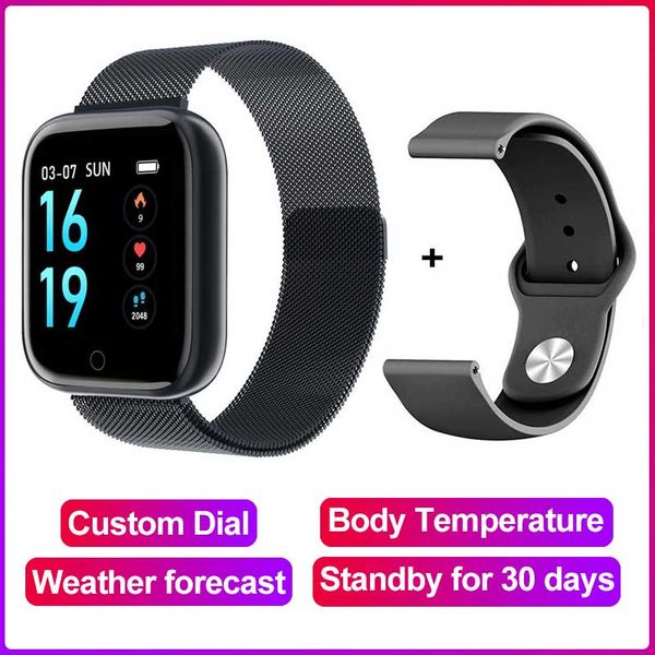 

smart watch t80s ip67 waterproof incoming call health bracelet measuring body temperature smartband sport smartwatch for iphone android ios