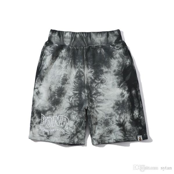 

2019 new summer lover camo sports breathable casual shorts men's green pink gradient cartoon print shorts110, Black