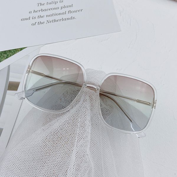

polarized sunglasses web celebrity fashion trend square big frame sunglasses shave face show small without makeup street sglasses, White;black
