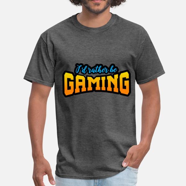 

i'd rather be gaming gamer videogames tee gift t shirt men designing tee shirt s-xxxl letters gift new style spring outfit shirt