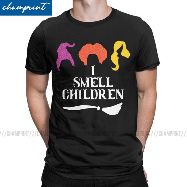 

men i smell children hocus pocus t shirts sanderson sisters halloween witch pure cotton amazing tees present t-shirt