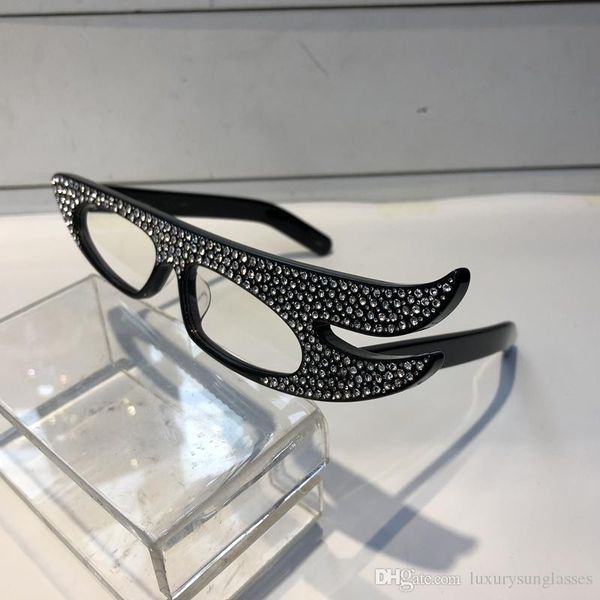 

luxury sparkling diamond 0240 sunglasses specially designer angel wings frame popular uv protection sunglasses style for women, White;black