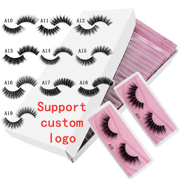 

false eyelashes wholesale natural 3d mink 10/20/30/40/50/100pairs soft bulk