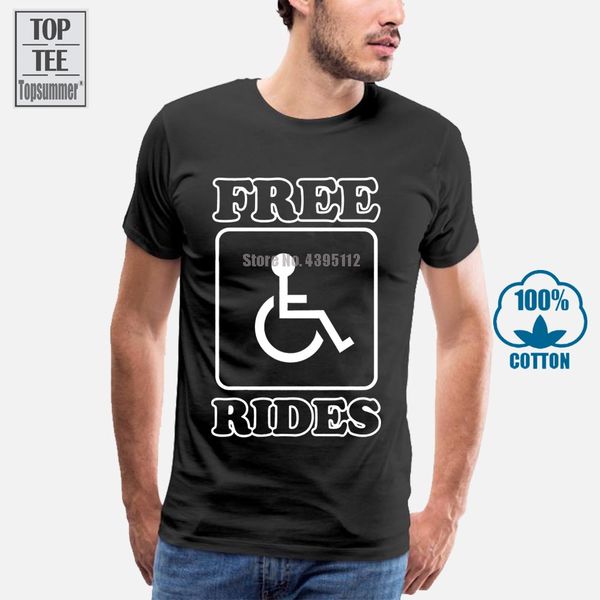 

rides funny offensive wheelchair handy capable disabled gift men's t shirt