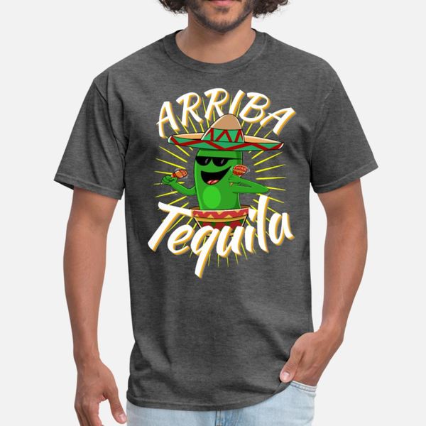 

cactus arriba tequila fiesta party t shirt men print tee shirt o neck letters anti-wrinkle breathable summer trend shirt