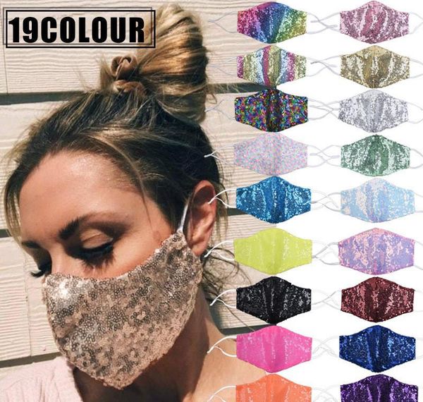 

bling bling double sequins mask breathable sunscreen summer face mask layer shipping luxury masks cycling jjxh namok