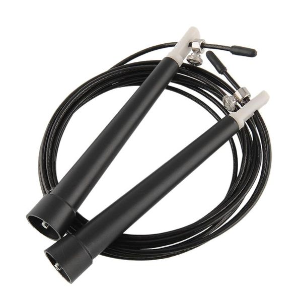 

3m long jump rope adjustable speed black wire rope for sports training