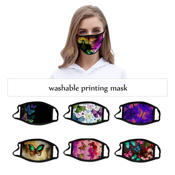

оптовая бабочка бабочка маска 3d маска пыленепроницаемый мода печатный льда шелковой ткани моющийся многоразовые designer face mask