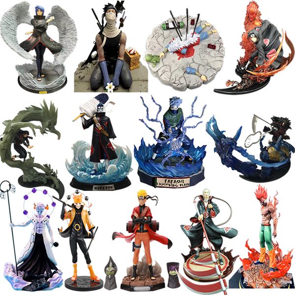 

15-32cm аниме наруто рис какаши обито итачи zabuza tobi mightguy hashirama хошигаки пвх действие модели коллекционные игрушки дети mx200811