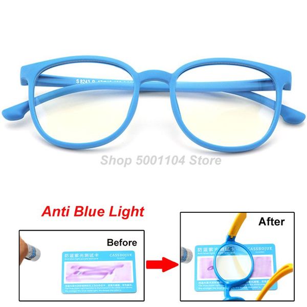 

blue light kids glasses boy girl optical frame transparent 2020 child glasses anti glare computer prescription uv400, White;black