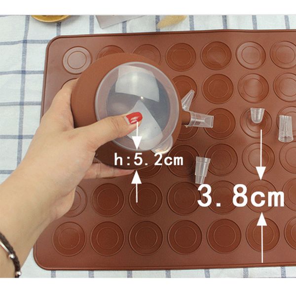 

non stick cake mould tool silicone macaron making set fondant baking sheet