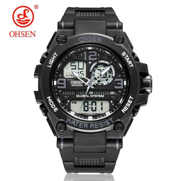 

men watches waterproof sport man watch rubber strap digital quartz wristwatches waterproof clock relogio masculino, Slivery;brown