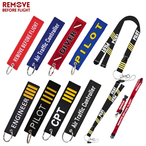 

remove before flight key chain atc air traffic controller key ring embroidery customize chain cars motorcycles keychains tag, Silver
