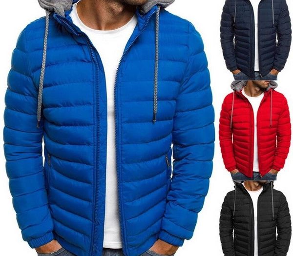 

2020 designer winter jacket men hooded coat causal zipper men's jackets parka warm clothes for men streetwear clothing winter coat, Black;brown