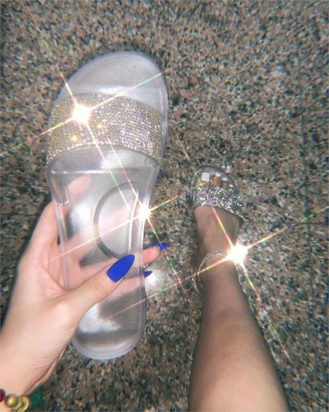 

women glitter slippers 2020 flat summer shoe big size 41 women's comfort outdoor female beach shoes woman fashion ladies slides, Black