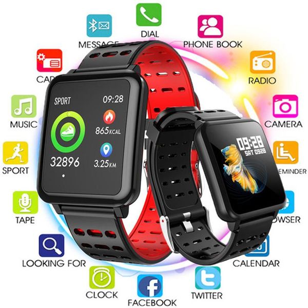 

cgjxst2 smart bracelet waterproof heart rate monitor fitness tracker smartband push message call reminder clock men sport smart watch