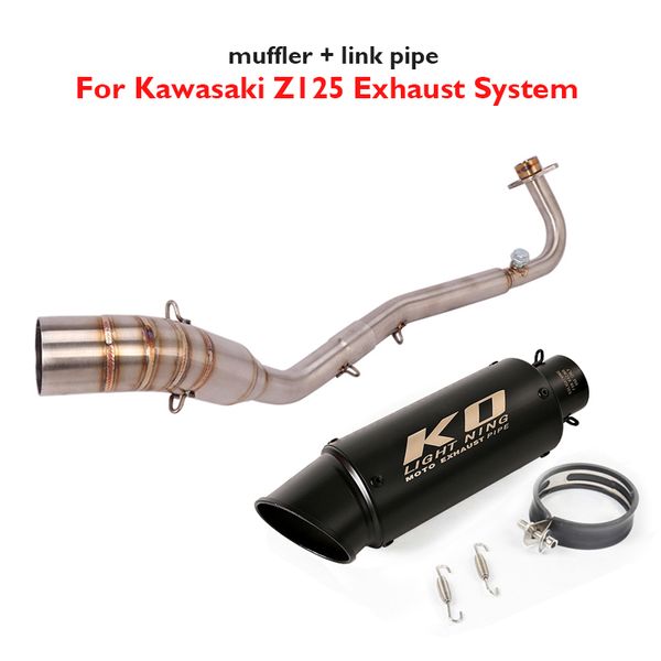 

motorcycle z125 exhaust system muffler escape tip header connection pipe link tube for z125