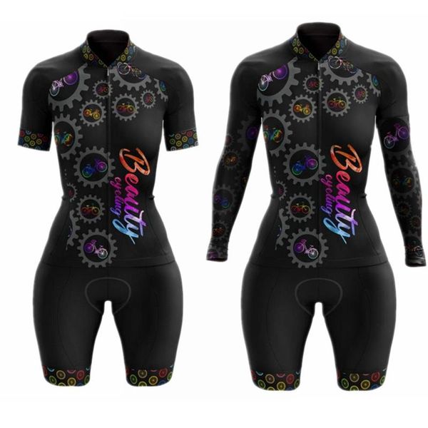 

jumpsuit trisuit one piece women bicycle skinsuit roupa de ciclismo speedsuit mtb cycling triathlon outdoor sports wear jumpsuit, Black;blue