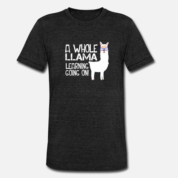 

a whole llama learning going on funny gift t shirt men designer tee shirt euro size s-3xl letters interesting breathable summer style slim