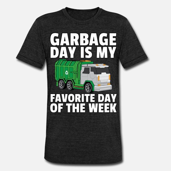 

garbage truck garbage collection man t shirt men print cotton round collar slim crazy new fashion spring family shirt