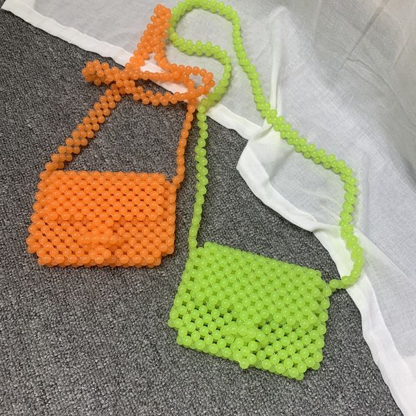 

16x11.5cm 2020 summer retro envelope bag hand-beaded weaving messenger bags a5932