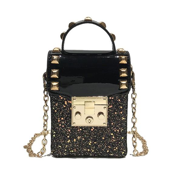 

designer-2019new arrival summer mini messenger bag purse wallet women rivet shoulder bag phone chain crossbody bag for girls 995